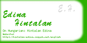 edina hintalan business card